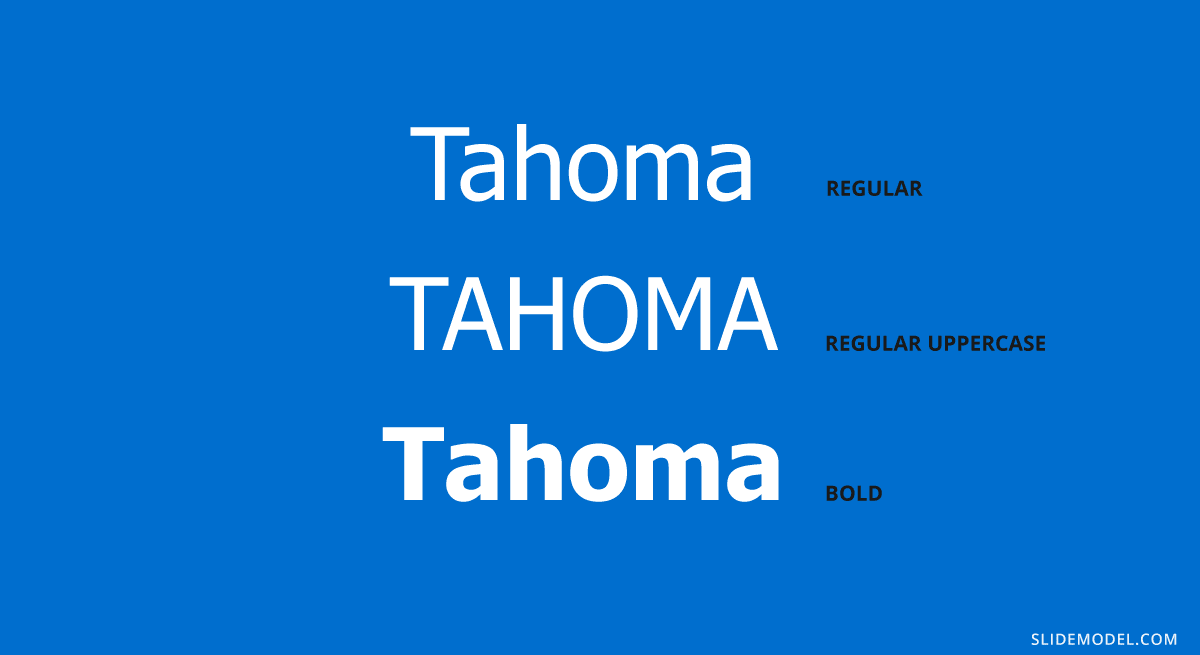 Tipo de letra Tahoma