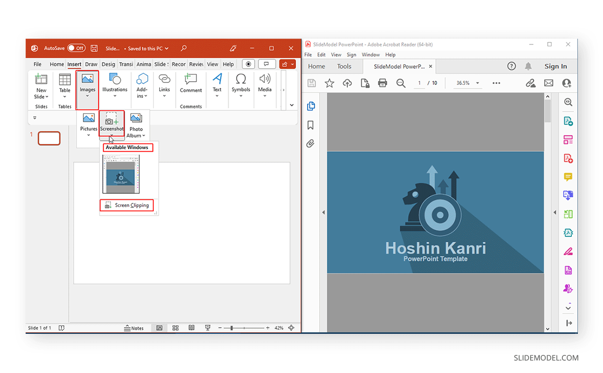 Insertar captura de pantalla en PowerPoint