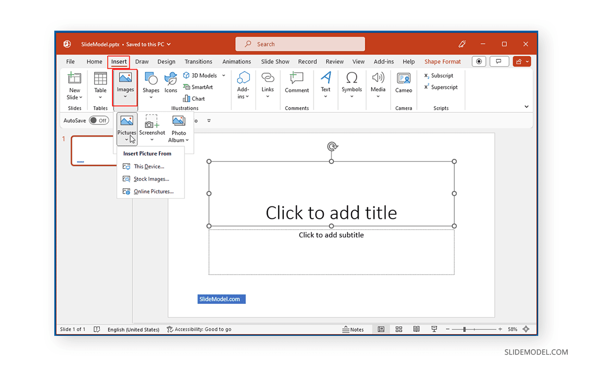 Insertar imagen en el encabezado en PowerPoint