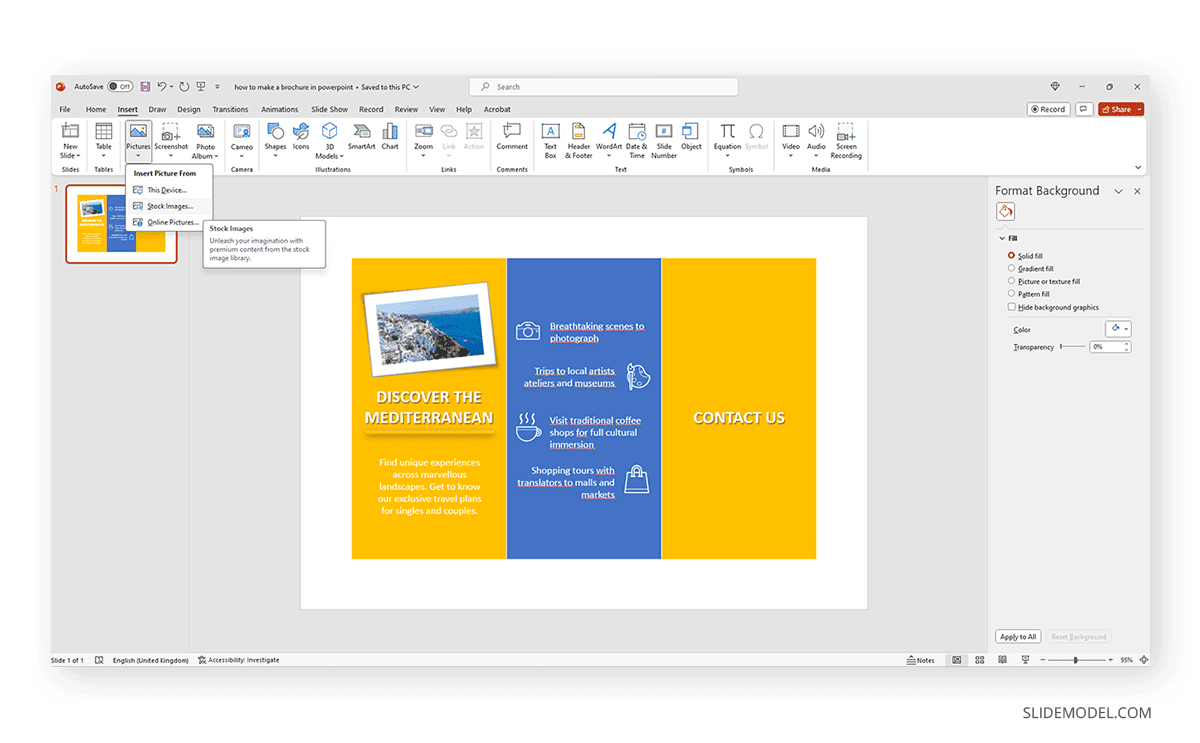Insertar imágenes de stock en PowerPoint