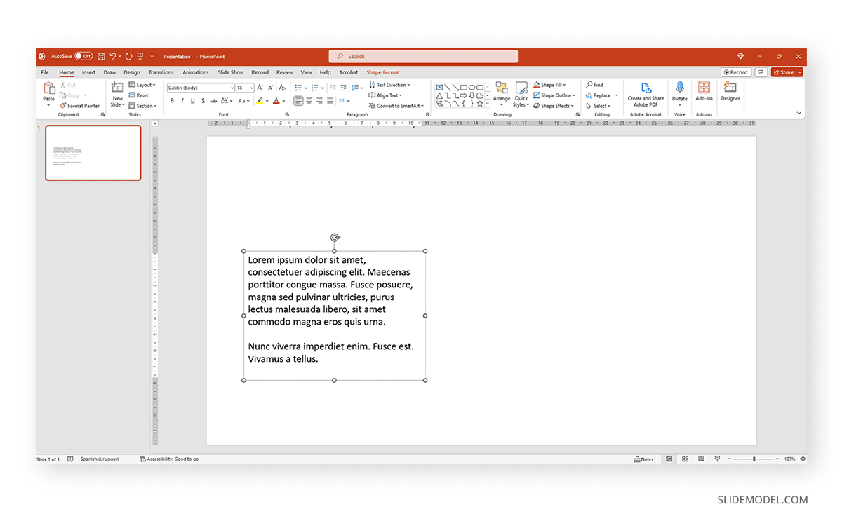 Crear un texto de marcador de posición en PowerPoint