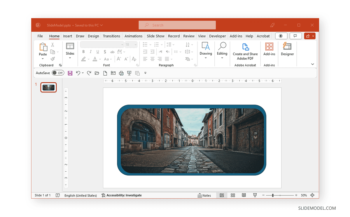 Crear esquinas redondeadas para imágenes de diapositivas de PowerPoint