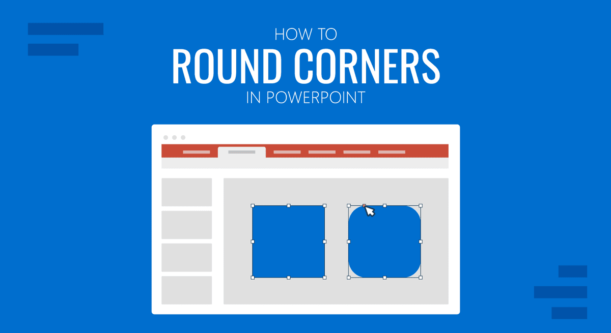Portada de la guía Cómo redondear esquinas en PowerPoint por SlideModel