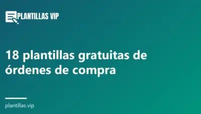 18 plantillas gratuitas de órdenes de compra (Excel y Doc)